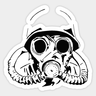 Soldier Gas Mask (black) Sticker